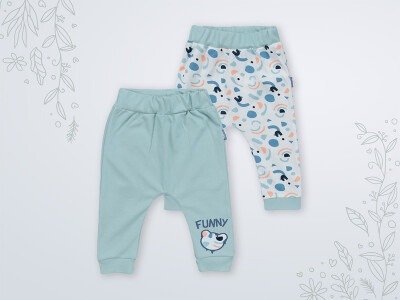 Wholesale 2-Piece Baby Pants 3-18M Miniworld 1003-16456 Light Blue