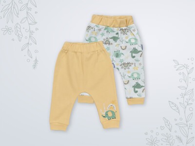 Wholesale 2-Piece Baby Pants Set 3-18M Miniworld 1003-16447 Mustard
