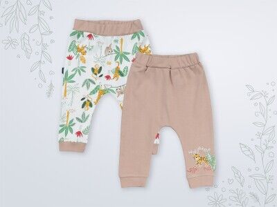 Wholesale 2-Piece Baby Pants Set 3-18M Miniworld 1003-16962 Brown