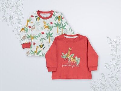 Wholesale 2-Piece Baby Sweatshirt 3-18M Miniworld 1003-16961 Dark Cinnamon