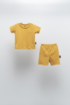 Wholesale 2-Piece Baby T-shirt and Shorts Set 6-24M Moi Noi 1058-MN51231 Mustard