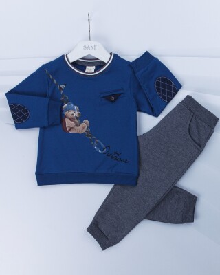 Wholesale 2-Piece Boys Set with Sweat and Sweatpants 1-4Y Sani 1068-4585-1 - Sani