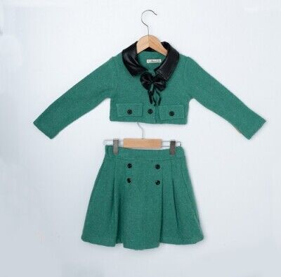 Wholesale 2-Piece Girls Jacket and Skirt Sets 3-6Y Büşra Bebe 1016-23236 - Büşra Bebe