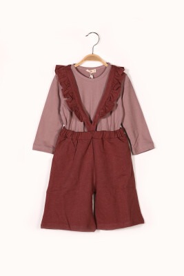 Wholesale 2-Piece Girls Overalls Set with Long Sleeve T-shirt 2-7Y Zeyland 1070-212Z2AZS71 - Zeyland