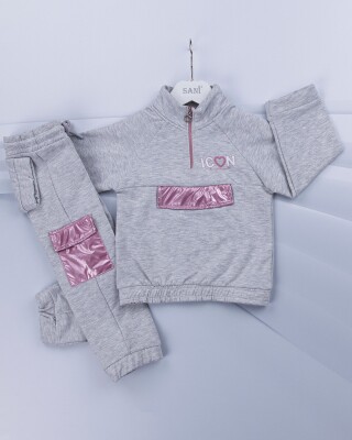 Wholesale 2-Piece Girls Set with Sweat and Pants 1-4Y Sani 1068-4541 - Sani