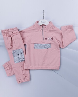 Wholesale 2-Piece Girls Set with Sweat and Pants 1-4Y Sani 1068-4541 - Sani (1)