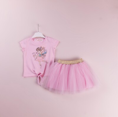 Wholesale 2-Piece Girls Skirt and Printed T-shirt Set 1-4Y BabyRose 1002-4147 - Babyrose (1)