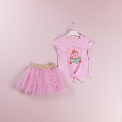 Wholesale 2-Piece Girls Skirt and T-shirt 1-4Y BabyRose 1002-4145 - Babyrose