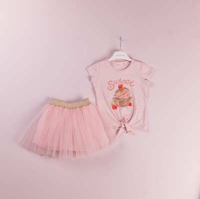 Wholesale 2-Piece Girls Skirt and T-shirt 1-4Y BabyRose 1002-4145 - Babyrose (1)