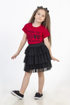 Wholesale 2-Piece Girls Skirt and T-shirt Set 4-8Y DMB Boys&Girls 1081-M 0142 - DMB Boys&Girls (1)