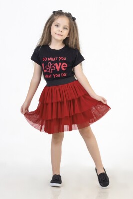 Wholesale 2-Piece Girls Skirt and T-shirt Set 4-8Y DMB Boys&Girls 1081-M 0142 Red