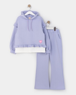 Wholesale 2-Piece Girls Sweat Set with Pants 5-8Y Miniloox 1054-23227 - Miniloox
