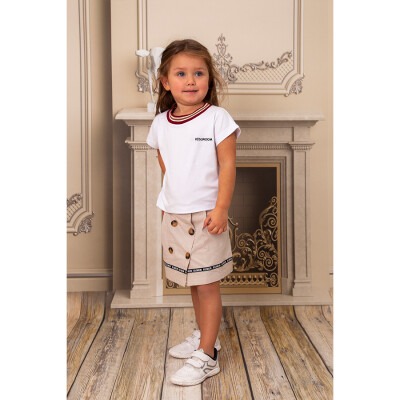 Wholesale 2-Piece Girls T-shirt and Skirt Set 2-6Y KidsRoom 1031-5697 - KidsRoom