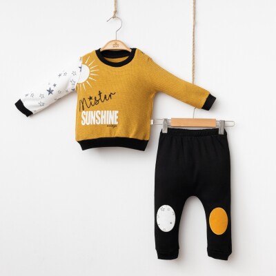 Wholesale 2-Piece Tracksuit Set 3-12M Minizeyn 2014-5574 Mustard