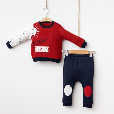 Wholesale 2-Piece Tracksuit Set 3-12M Minizeyn 2014-5574 Red
