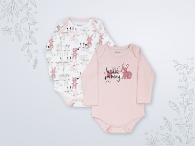 Wholesale 2-Piece Unisex Baby Onesies Set 3-18M Miniworld 1003-18101 - Miniworld (1)