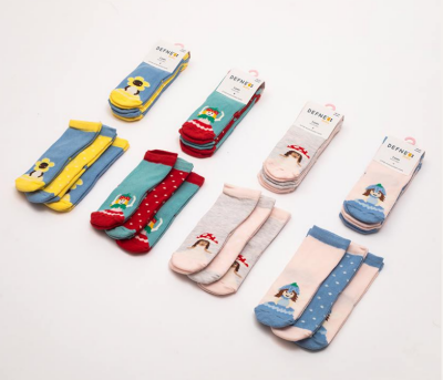 Wholesale 24-Piece Baby Girls SocksDefne 1064-DFN3-K014-22(3-4) - Defne