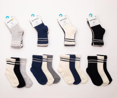 Wholesale 24-Piece Boys SocksDefne 1064-DFN3-E020-22(3-4) - Defne