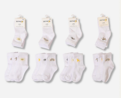 Wholesale 24-Piece Baby Boys SocksDefne 1064-DFN3-U001-22(3-4) - Defne