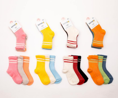 Wholesale 24-Piece Girls SocksDefne 1064-DFN3-K021-22(3-4) - Defne