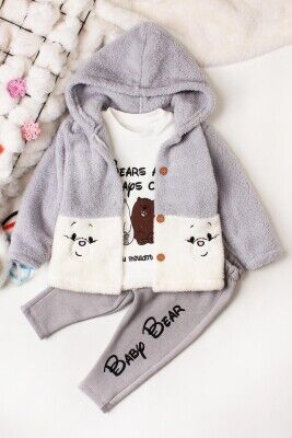 Wholesale 3-Piece Baby Boys Cardigan Body and Pants 9-24M Kidexs 1026-45036 - Kidexs (1)