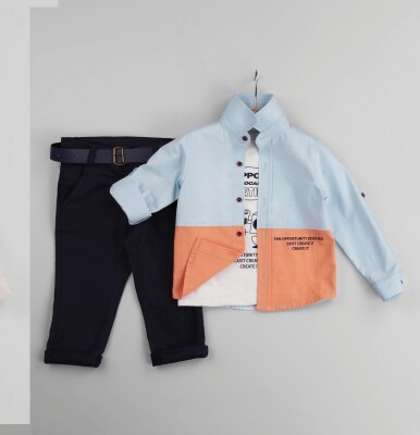 Boys gold dress shirt top