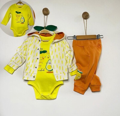 Wholesale 3-Piece Baby Girls Jacket Bodysuit and Pants Set 6-12M Minizeyn 2014-8006 - Minizeyn (1)