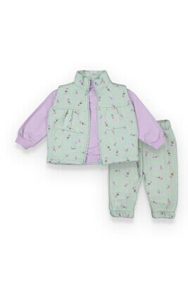 Wholesale 3-Piece Baby Girls Jacket Sweat and Pants Set 6-18M Tuffy 1099-6533 Nile Green