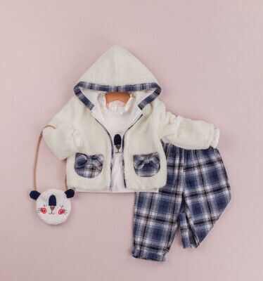  Wholesale 4-Piece Baby Girls Jacket Set With Pants And Bag 9-24M BabyRose 1002-4288 Navy 
