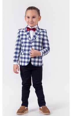 Wholesale 4-Piece Boys Suit Set with Shirt Jacket Pants and Bowti 1-4Y Lemon 1015-9808 - Lemon (1)