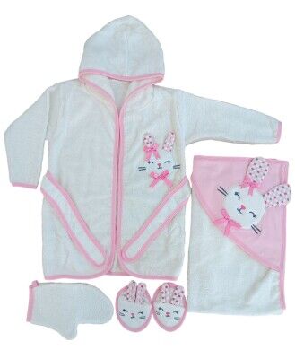 Wholesale 5-Piece Baby Girls Bathrobe Set 12-24M Tomuycuk 1074-55081 - Tomuycuk