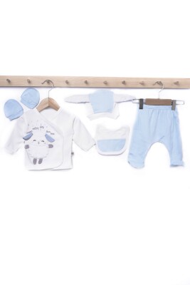 Wholesale Baby 5-Piece Newborn Set 0-3M Minizeyn 2014-5552 Blue