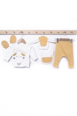 Wholesale Baby 5-Piece Newborn Set 0-3M Minizeyn 2014-5552 Mustard