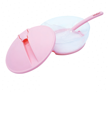 Wholesale Baby Bowls and Spoons 0-24M Bebek Evi 1045-BEVİ 1325 Pink