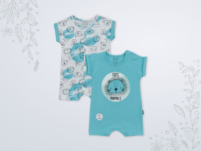 Wholesale Baby Boy 2-Piece Rompers Set 3-18M Miniworld 1003-18250 - Miniworld