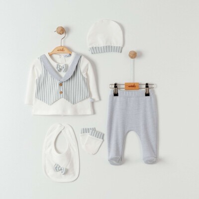 Wholesale Baby Boy 5pcs Newborn Set 0-6M Miniborn 2019-5064 - Miniborn