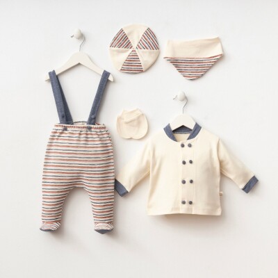 Wholesale Baby Boy 5pcs Set 0-3M Minizeyn 2014-7077 - Minizeyn