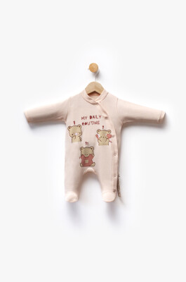 Wholesale Baby Boy Jumpsuit 0-6M Flexi Baby 2063-252408 Salmon Color 