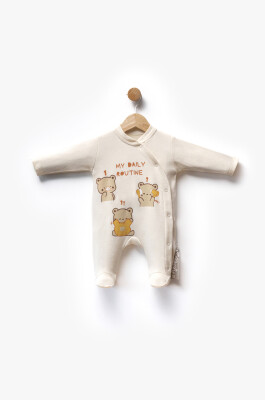 Wholesale Baby Boy Jumpsuit 0-6M Flexi Baby 2063-252408 Cream