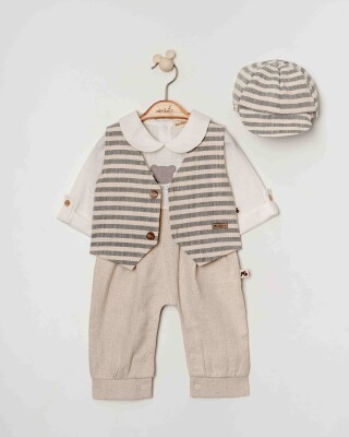 Wholesale Baby Boy Jumpsuit 6-24M Miniborn 2019-6379 Smoked Color