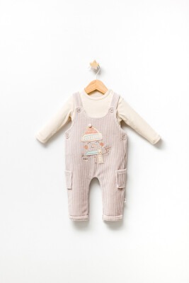 Wholesale Baby Boys 2-Piece Jumpsuit and Long Sleeve T-Shirt Set 3-9M Tongs 1028-5019 - Tongs (1)