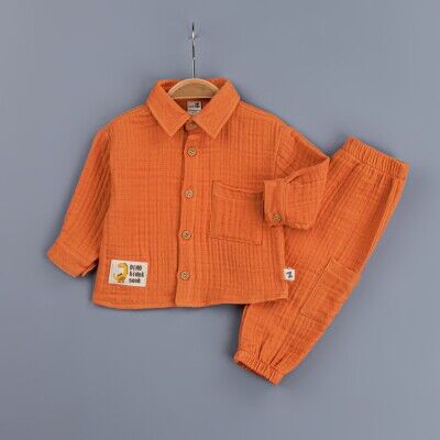 Wholesale Baby Boys 2-Piece Muslin Set 6-24M 1097-4656 Tile Red 