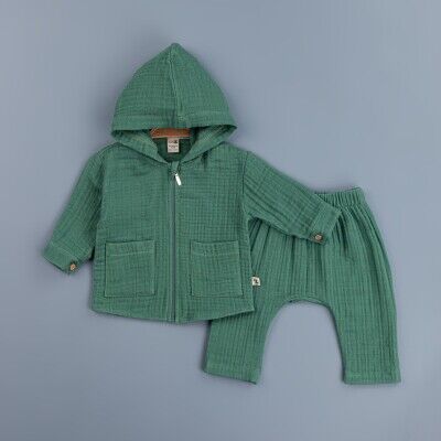 Wholesale Baby Boys 2-Piece Muslin Set With Cardigan 6-24M 1097-4734 - BabyZ