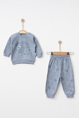 Wholesale Baby Boys 2-Piece Pajama Set 3-9M Hoppidik 2017-2336 Blue