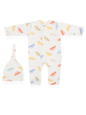 Wholesale Baby Boys 2-Piece Rompers and Hat Set 0-9M Bebitof 2020-70322 - Bebitof