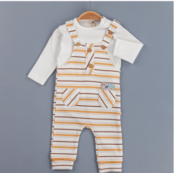 Wholesale Baby Boys 2-Piece Rompers and Long Sleeve T-shirt Set 3-12M BabyZ 1097-4221 - BabyZ