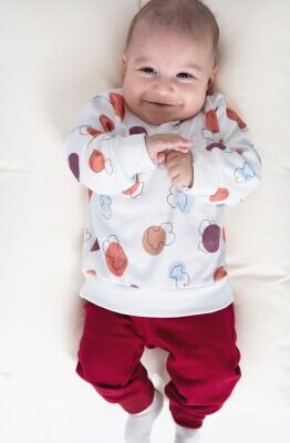 Wholesale Baby Boys 2-Piece Set 3-12M Serkon Baby&Kids 1084-M1885 Claret Red