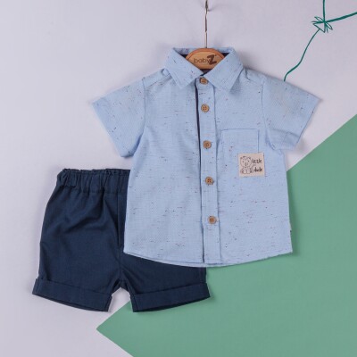 Wholesale Baby Boys 2-Piece Shirt and Shorts set 6-18M BabyZ 1097-4709 Blue