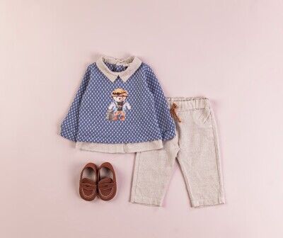 Wholesale Baby Boys 2-Piece Sweater and Pants Set 3-12M BabyRose 1002-4356 Navy 