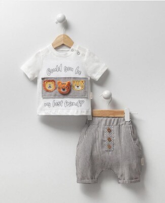 Wholesale Baby Boys 2-Piece T-shirt and Pants Set 6-12M Minicorn 2018-2303-1 - Minicorn (1)